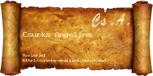 Csurka Angelina névjegykártya